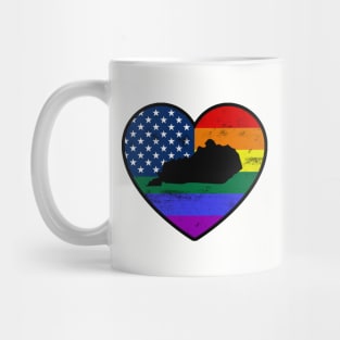 Kentucky United States Gay Pride Flag Heart Mug